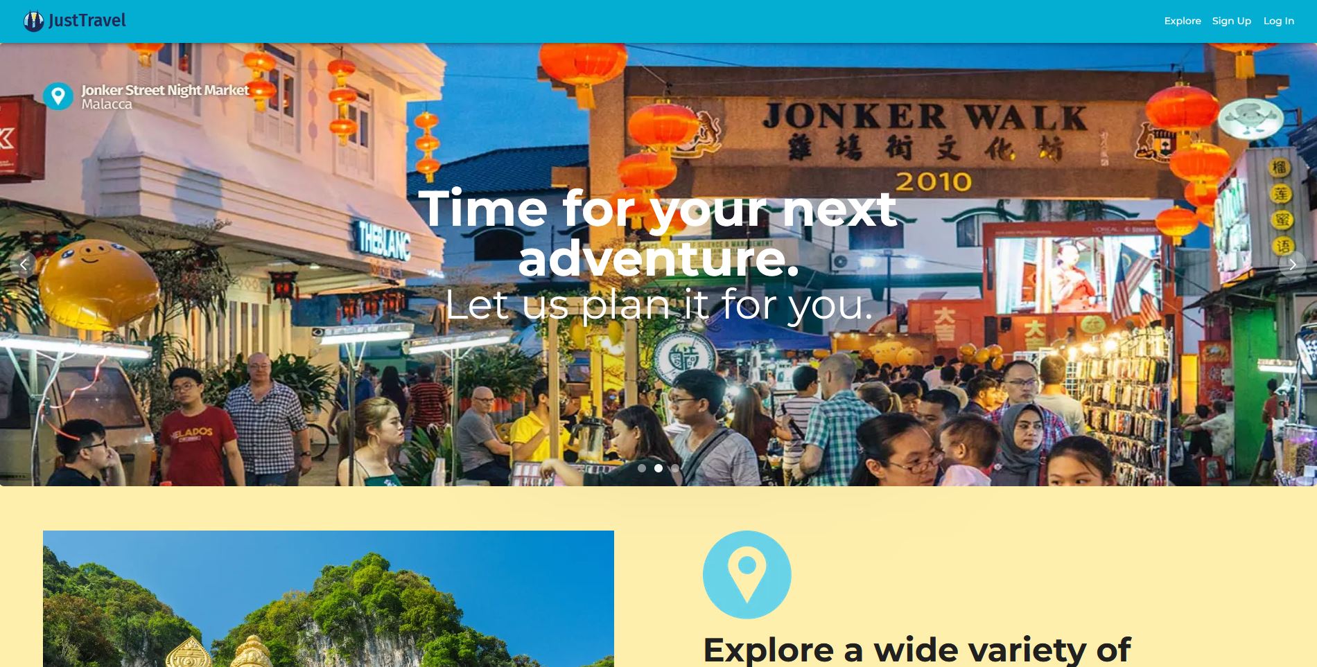 JustTravel Home Page